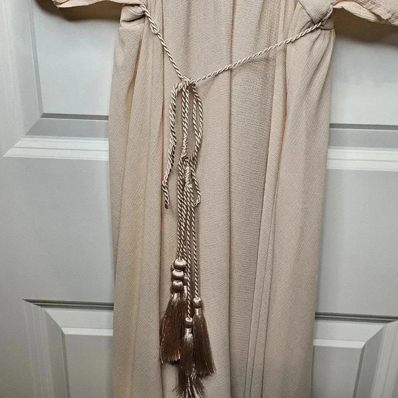 H&M Peach V-Neck Sheer Beach Mini Dress Flounce Sleeves Size 6 - Picture 9 of 10